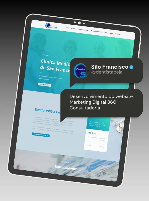 Clínica Médico Dentária de São Francisco - Portefólio Webfarus